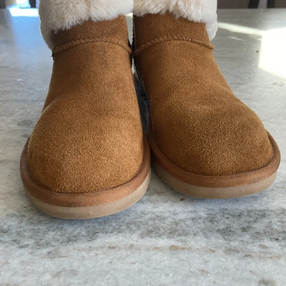 Koolaburra by Ugg Dexi Mini Women's Sze 8 Saddle Brown Faux Fur Lining Ankle EUC - Picture 9 of 9